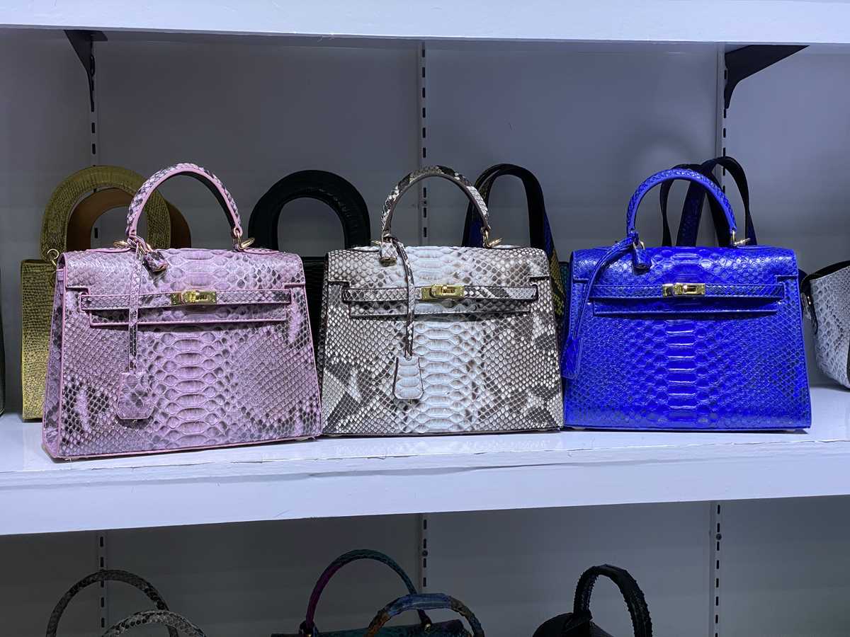 Сумки в стиле hermès Kelly 20 из кожи питона 5484 