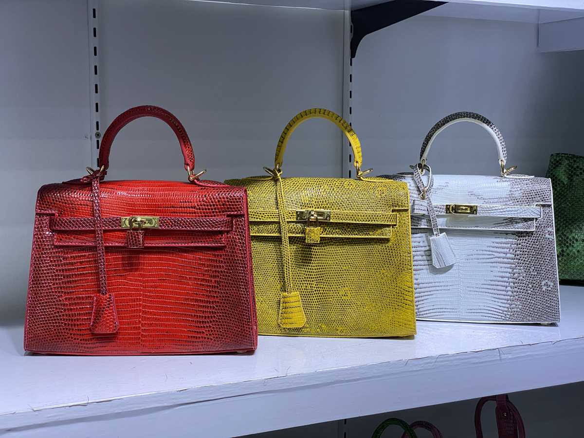 женские сумки из кожи варана Hermès Kelly 
