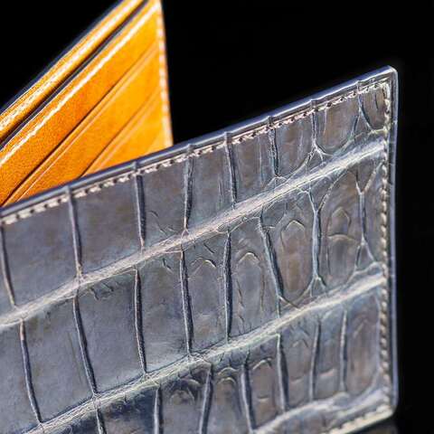 Кошелек ручной работы из кожи крокодила индивидуальный пошив 4053