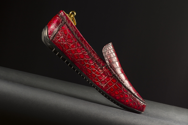 Обувь ручной работы из кожи крокодила пошив на заказ 4035