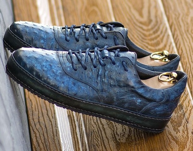 Обувь ручной работы из кожи страуса пошив на заказ 4038