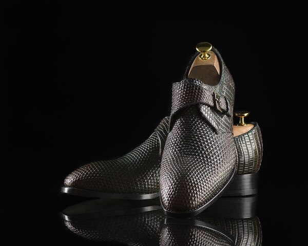 Обувь ручной работы из кожи ящерицы пошив на заказ 4041