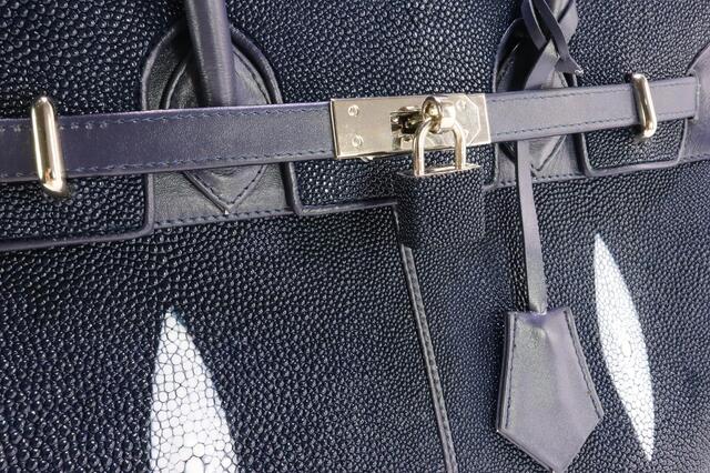 Сумка в стиле Hermès Birkin 30 из кожи морского ската 3256