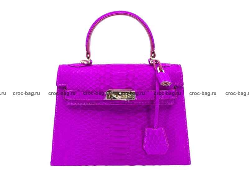 Сумка в стиле Hermès Kelly 26 из кожи питона 3377