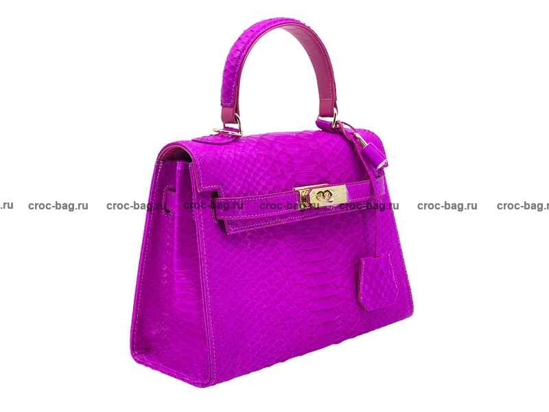 Сумка в стиле Hermès Kelly 26 из кожи питона 3377