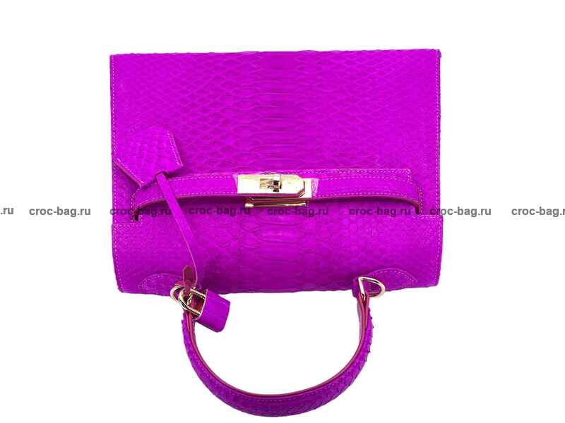 Сумка в стиле Hermès Kelly 26 из кожи питона 3377