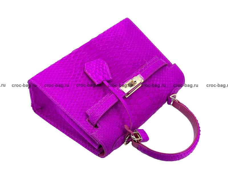 Сумка в стиле Hermès Kelly 26 из кожи питона 3377