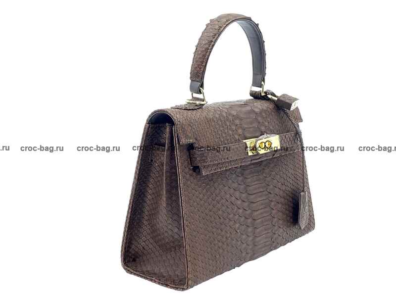 Сумка в стиле Hermès Kelly 26 из кожи питона 3386