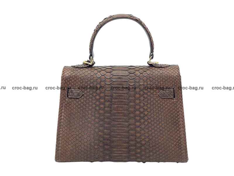 Сумка в стиле Hermès Kelly 26 из кожи питона 3386