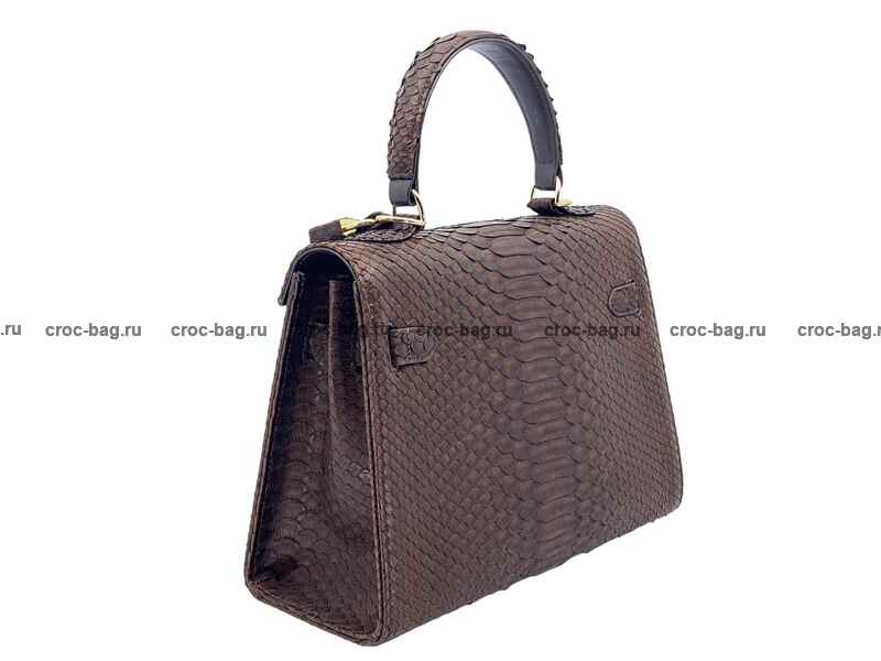 Сумка в стиле Hermès Kelly 26 из кожи питона 3386