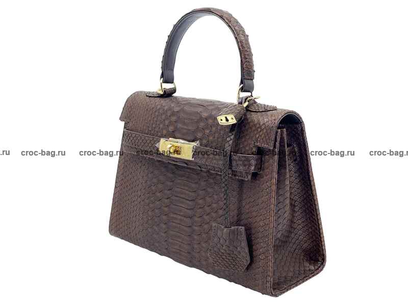 Сумка в стиле Hermès Kelly 26 из кожи питона 3386