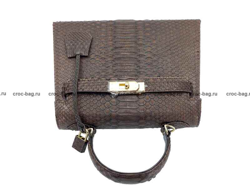 Сумка в стиле Hermès Kelly 26 из кожи питона 3386