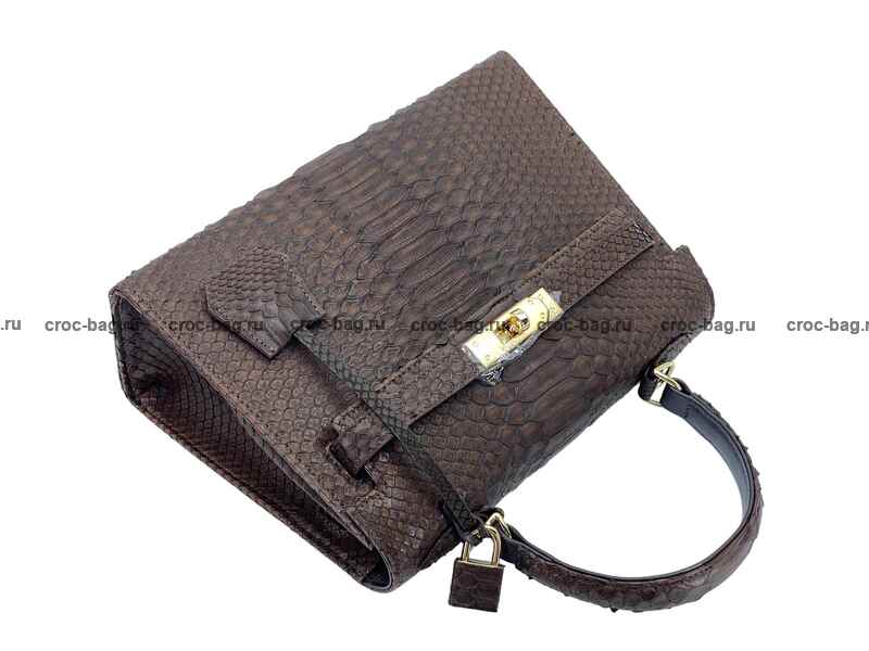 Сумка в стиле Hermès Kelly 26 из кожи питона 3386