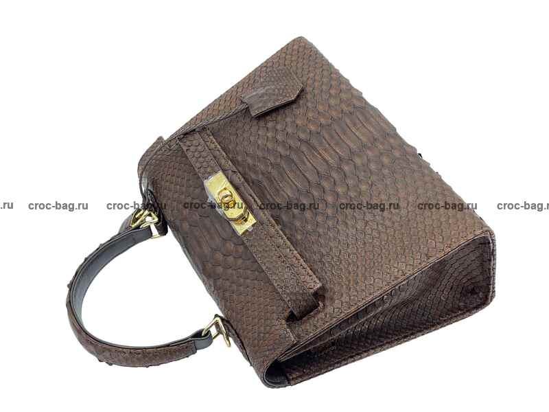 Сумка в стиле Hermès Kelly 26 из кожи питона 3386