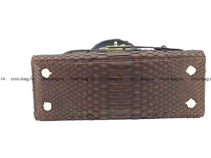 Сумка в стиле Hermès Kelly 26 из кожи питона 3386