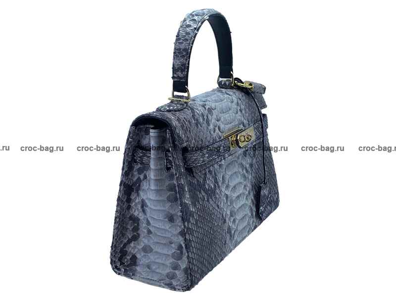 Сумка в стиле Hermès Kelly 26 из кожи питона 3381