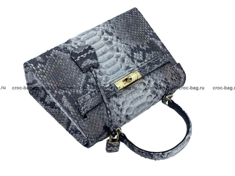 Сумка в стиле Hermès Kelly 26 из кожи питона 3381