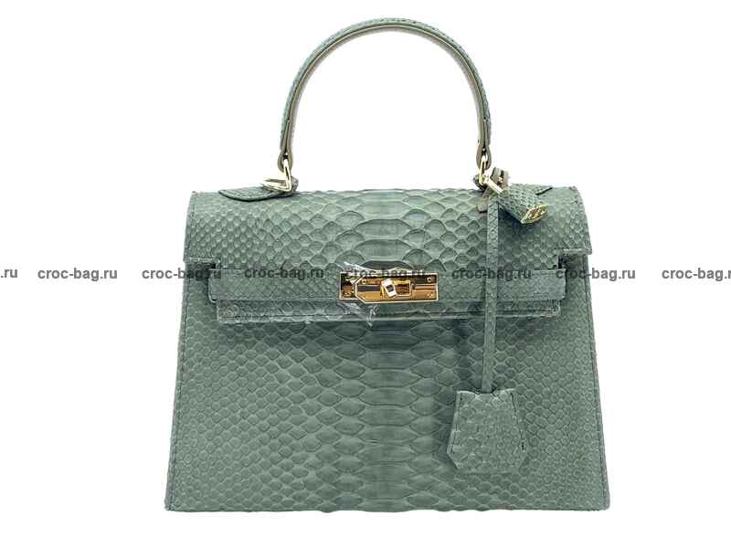 Сумка в стиле Hermès Kelly 26 из кожи питона 3383