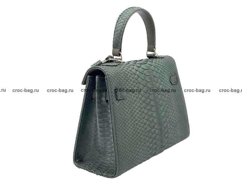 Сумка в стиле Hermès Kelly 26 из кожи питона 3383