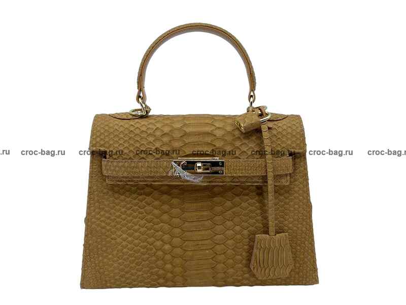 Сумка в стиле Hermès Kelly 26 из кожи питона 3387 