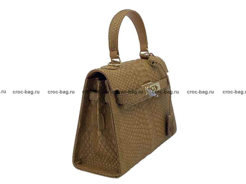 Сумка в стиле Hermès Kelly 26 из кожи питона 3387 