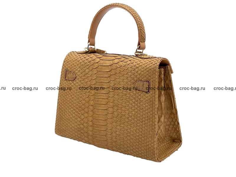 Сумка в стиле Hermès Kelly 26 из кожи питона 3387 