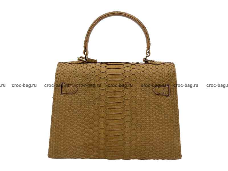 Сумка в стиле Hermès Kelly 26 из кожи питона 3387 