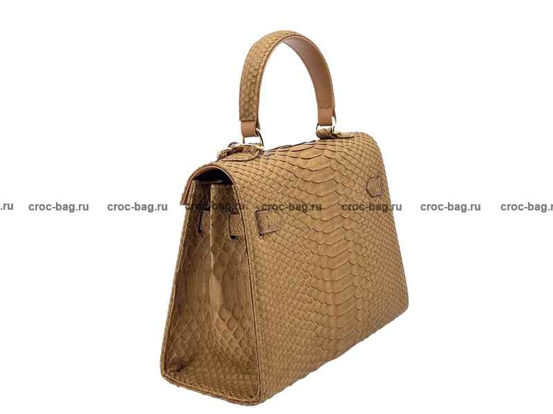 Сумка в стиле Hermès Kelly 26 из кожи питона 3387 