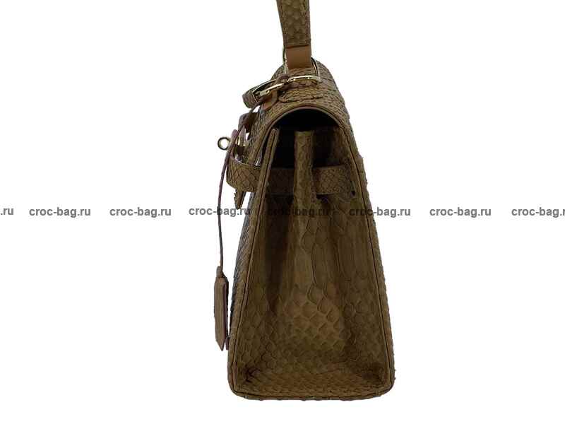 Сумка в стиле Hermès Kelly 26 из кожи питона 3387 