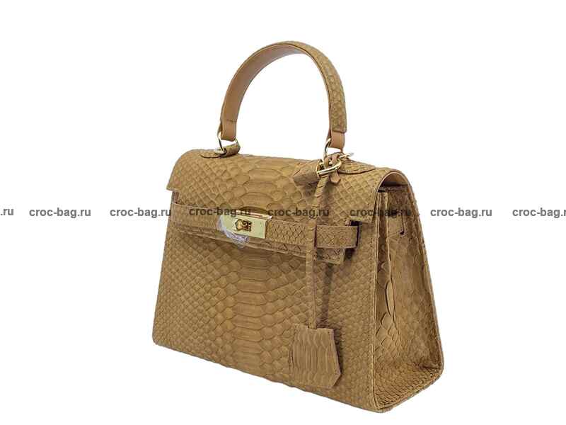 Сумка в стиле Hermès Kelly 26 из кожи питона 3387 