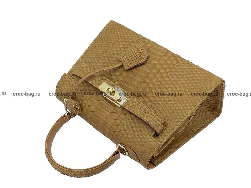 Сумка в стиле Hermès Kelly 26 из кожи питона 3387 