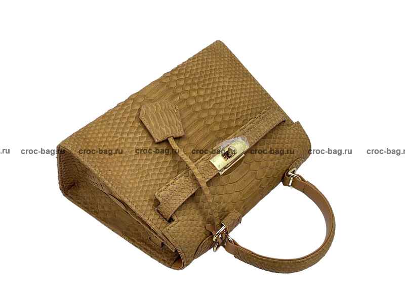 Сумка в стиле Hermès Kelly 26 из кожи питона 3387 