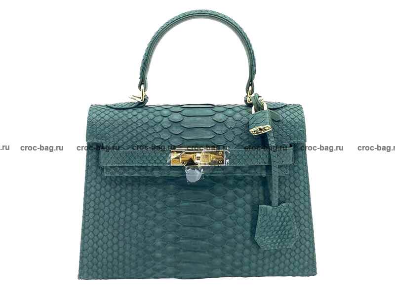 Сумка в стиле Hermès Kelly 26 из кожи питона 3382