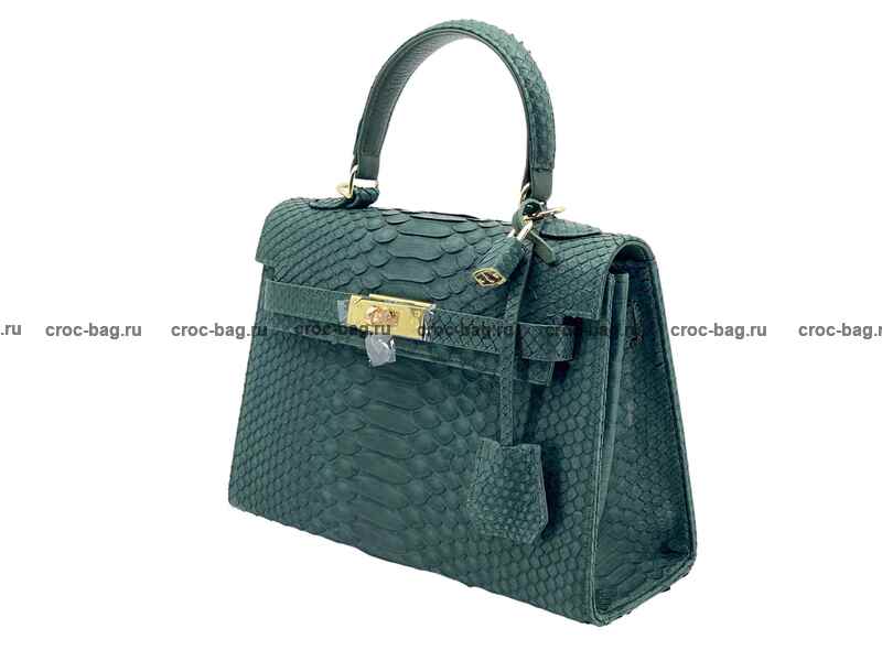 Сумка в стиле Hermès Kelly 26 из кожи питона 3382